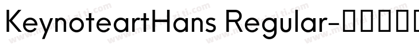 KeynoteartHans Regular字体转换